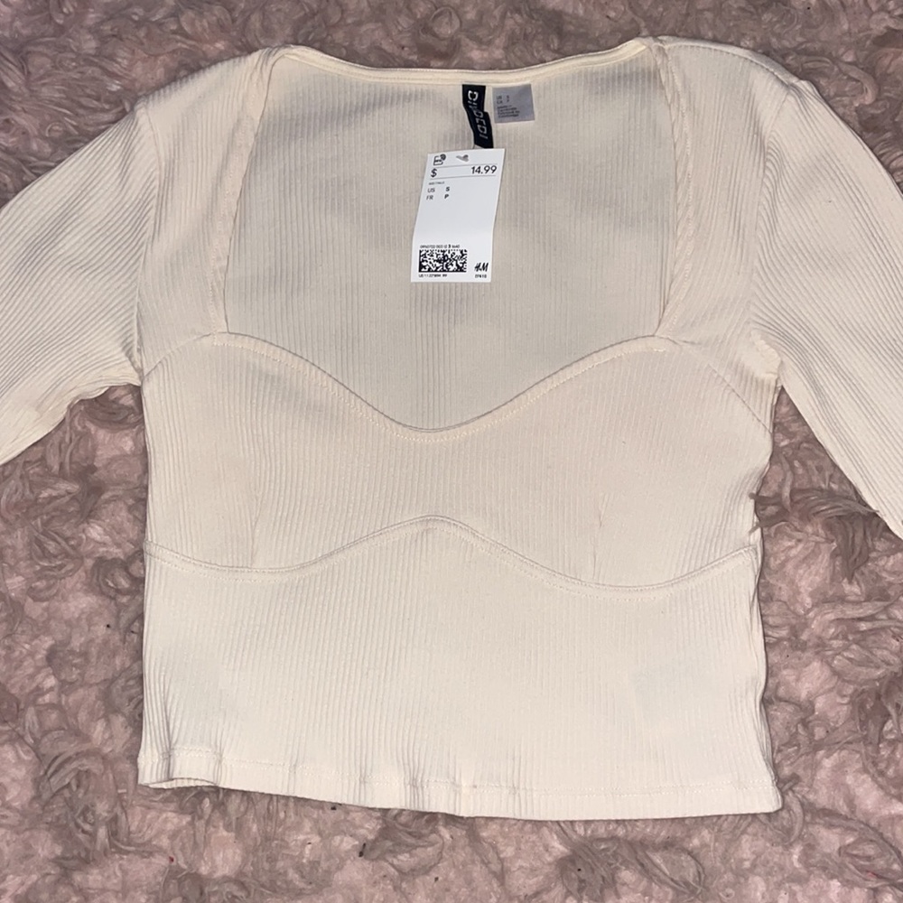 h&m brand new long sleeve top size s